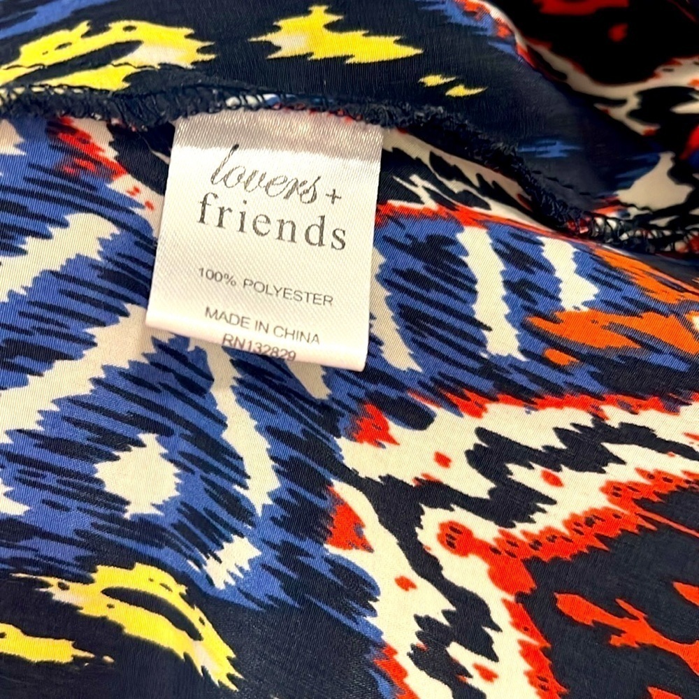 EXCELLENT CONDITION! lovers and friends long sleeve colorful blouse size M - Picture 12 of 12
